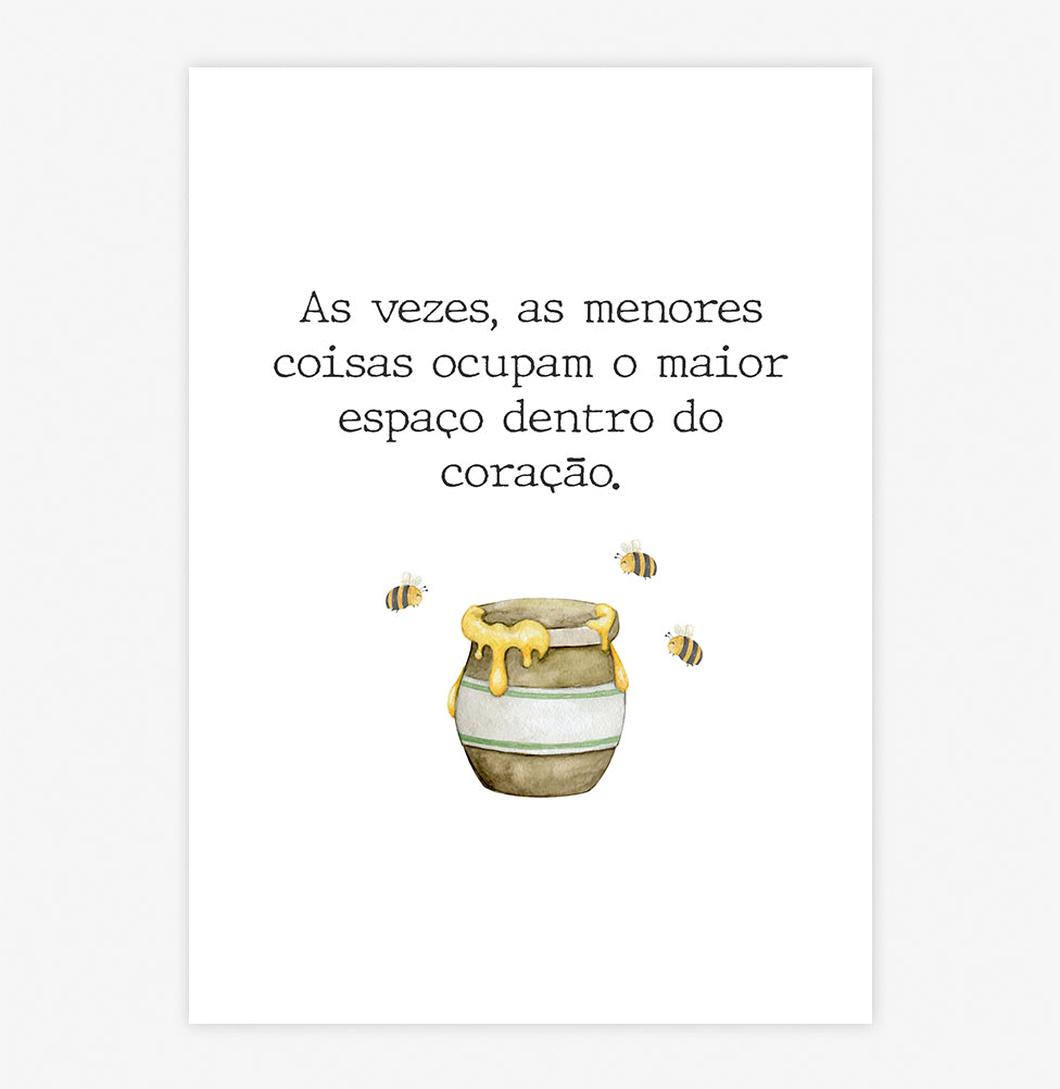 QUADRO INFANTIL POTE DE MEL - VERTICAL