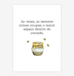 QUADRO INFANTIL POTE DE MEL - VERTICAL