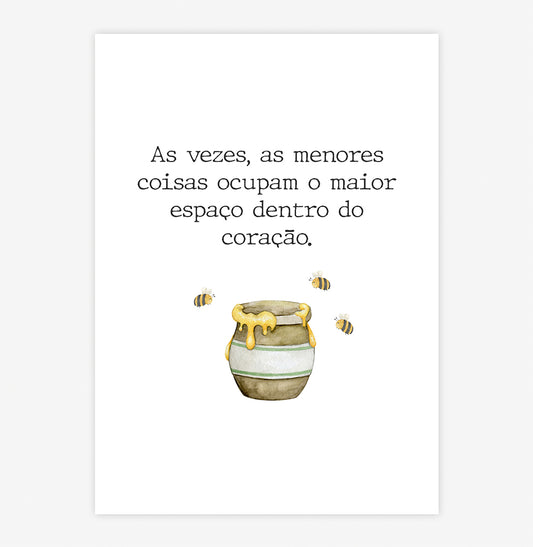 QUADRO INFANTIL POTE DE MEL - VERTICAL