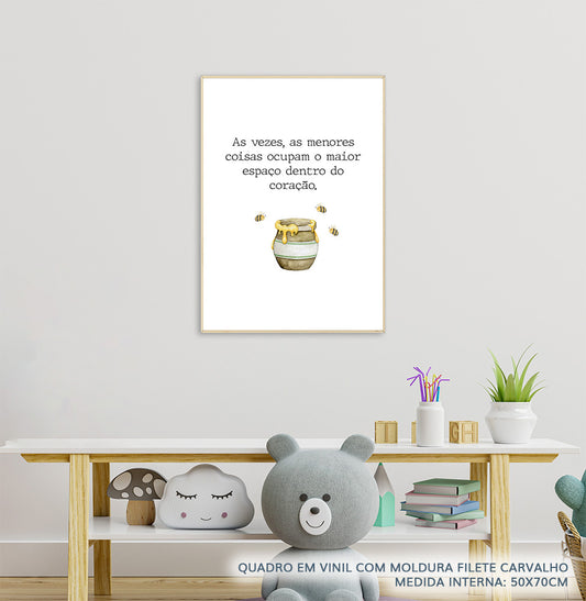 QUADRO INFANTIL POTE DE MEL - VERTICAL