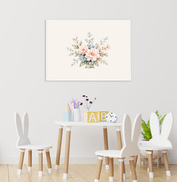 QUADRO  INFANTIL  BOUQUET DE FLORES PARIS - HORIZONTAL