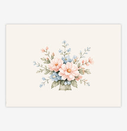 QUADRO  INFANTIL  BOUQUET DE FLORES PARIS - HORIZONTAL