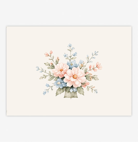 QUADRO  INFANTIL  BOUQUET DE FLORES PARIS - HORIZONTAL