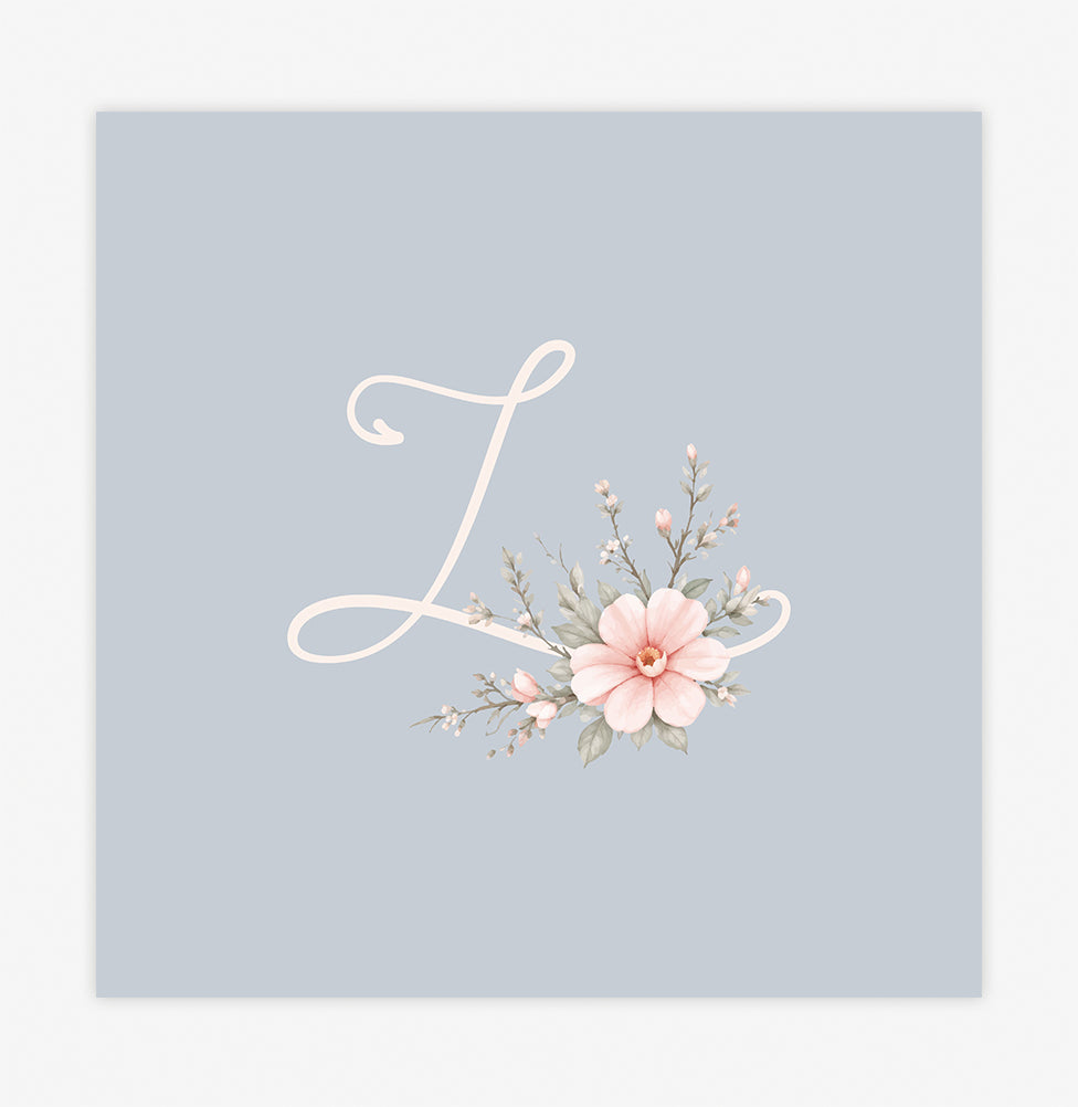 QUADRO INFANTIL INICIAL COM FLOR PARIS - QUADRADO