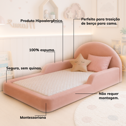 Cama Montessoriana Lumi Solteiro –  Rosa