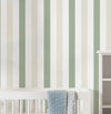 PAPEL DE PAREDE INFANTIL LISTRA BENTO VERDE E BEGE