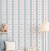 PAPEL DE PAREDE INFANTIL LISTRA E ESTRELA AZUL