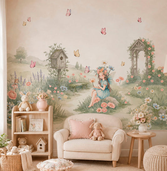 PAPEL DE PAREDE INFANTIL REFÚGIO DAS FADAS - MURAL