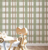 PAPEL DE PAREDE INFANTIL XADREZ RETRO VERDE