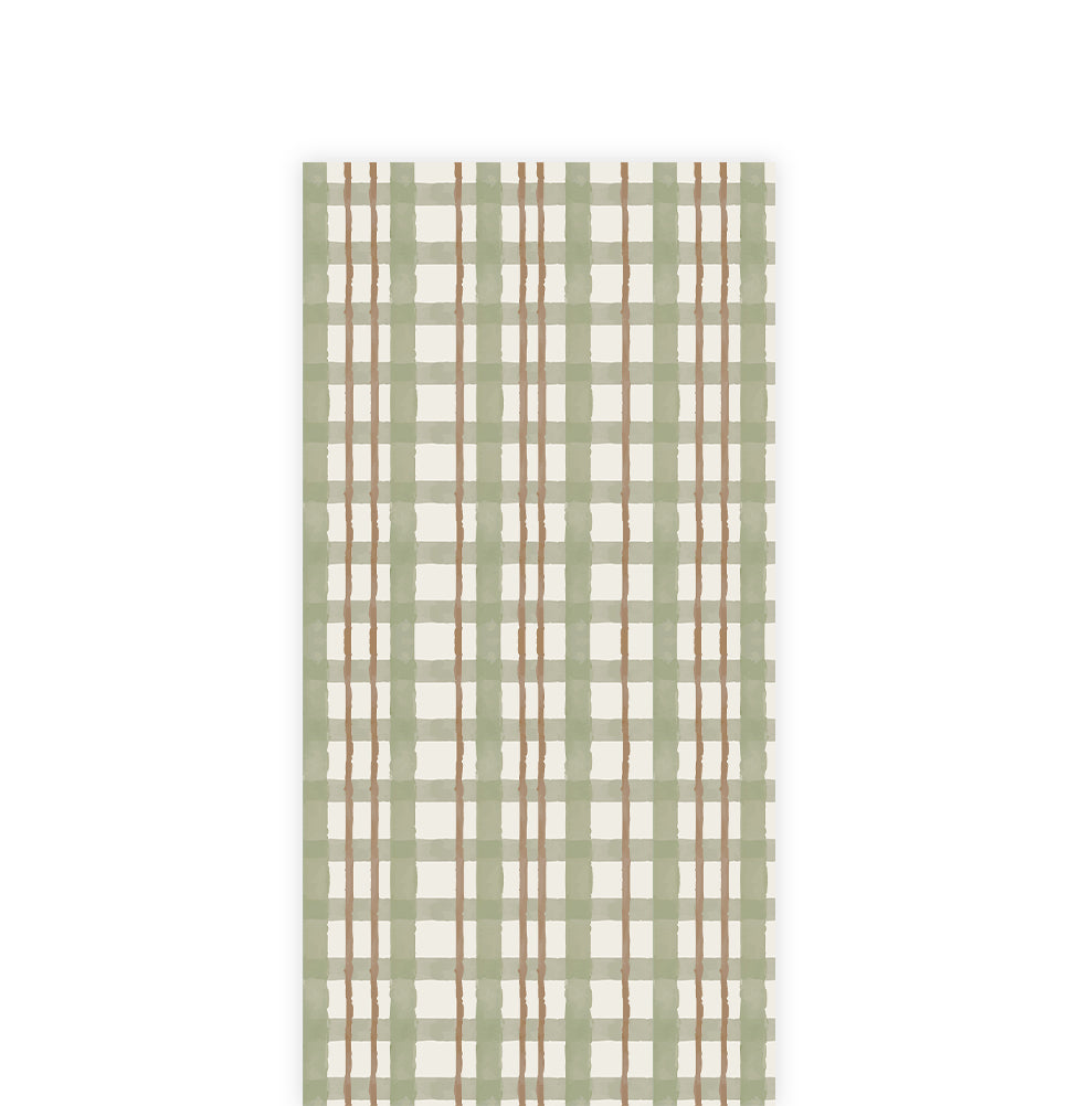 PAPEL DE PAREDE INFANTIL XADREZ RETRO VERDE
