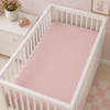 LENÇOL DE BERÇO BASIC COM ELÁSTICO ROSA CHÁ