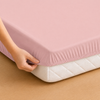 LENÇOL DE BERÇO BASIC COM ELÁSTICO ROSA CHÁ