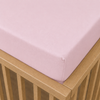LENÇOL DE BERÇO BASIC COM ELÁSTICO ROSA NÚVEM