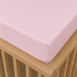 LENÇOL DE BERÇO BASIC COM ELÁSTICO ROSA NÚVEM