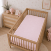 LENÇOL DE BERÇO BASIC COM ELÁSTICO ROSA NÚVEM