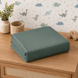 LENÇOL DE BERÇO BASIC COM ELÁSTICO VERDE SECO