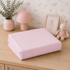 LENÇOL DE BERÇO BASIC COM ELÁSTICO ROSA NÚVEM