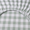 LENÇOL DE BERÇO XADREZ VINTAGE COM ELÁSTICO VERDE SECO