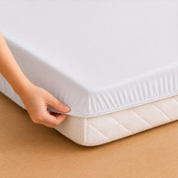 LENÇOL DE BERÇO ALGODÃO PIMA COM ELÁSTICO BRANCO