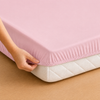 Lençol de Berço Algodão Pima com Elástico Rosa Bebe