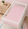 Lençol de Berço Algodão Pima com Elástico Rosa Bebe