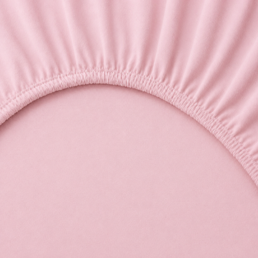 Lençol de Berço Algodão Pima com Elástico Rosa Bebe