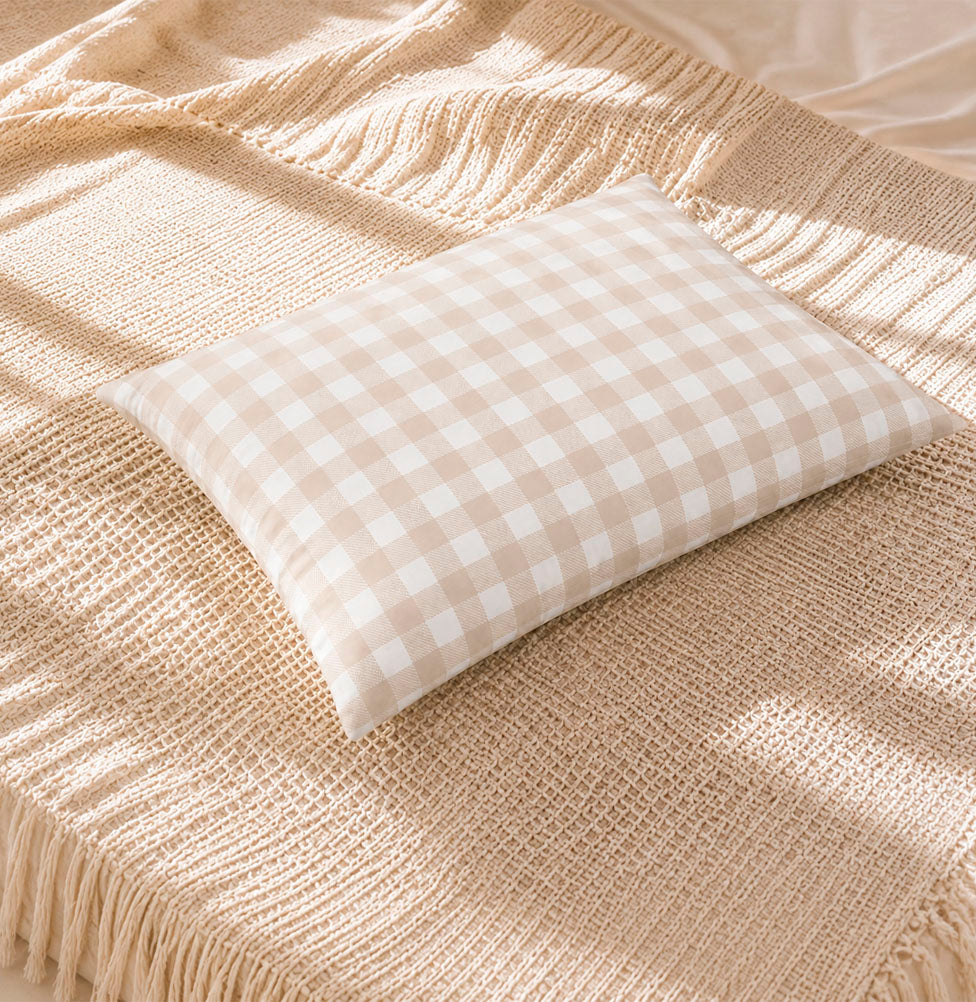 ALMOFADA XADREZ VINTAGE - 30X40 Bege