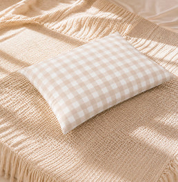 ALMOFADA XADREZ VINTAGE - 30X40 Bege