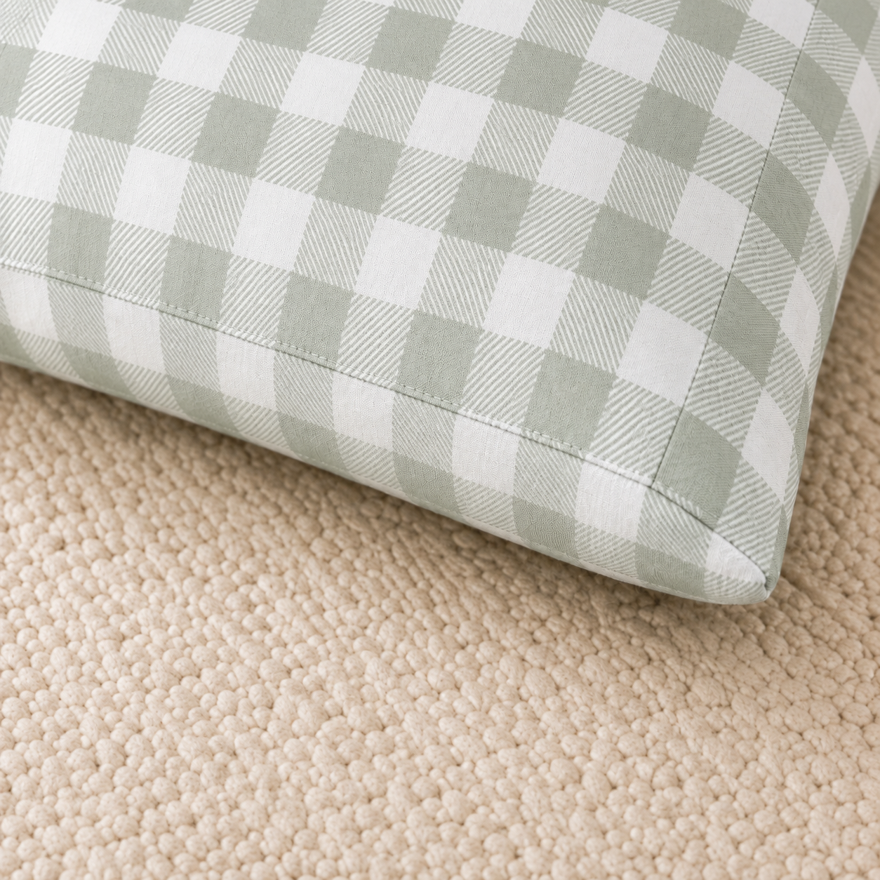 ALMOFADA XADREZ VINTAGE - 30X40 Verde malva