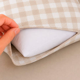 ALMOFADA XADREZ VINTAGE - 30X40 Bege