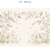 PAPEL DE PAREDE ARCO DE FLORES CRU MURAL