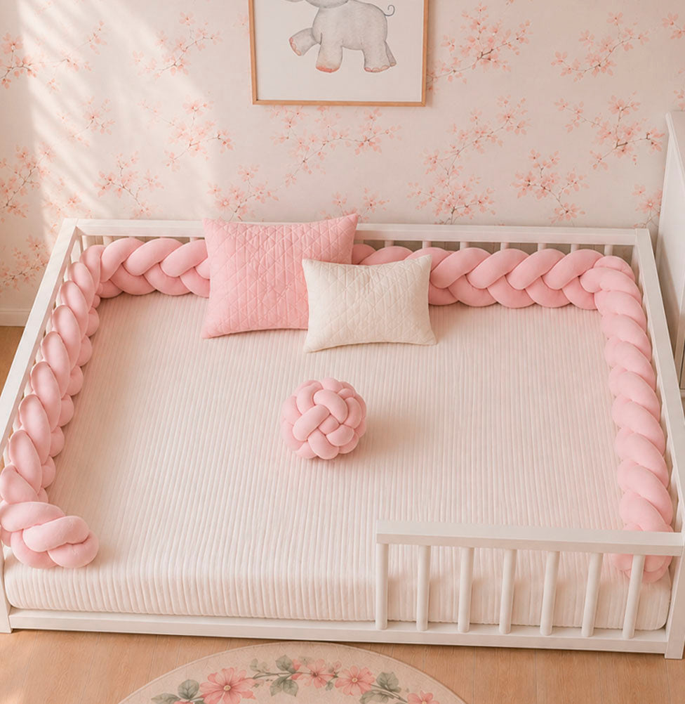 TRANÇA 4M PARA CAMA - ROSA CHÁ