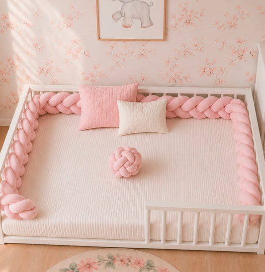 TRANÇA 4M PARA CAMA - ROSA CHÁ