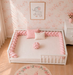 TRANÇA 4M PARA CAMA - ROSA CHÁ
