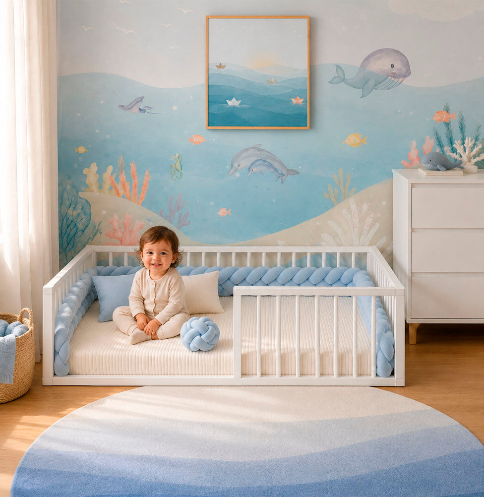 TRANÇA 4M PARA CAMA - AZUL CLARO
