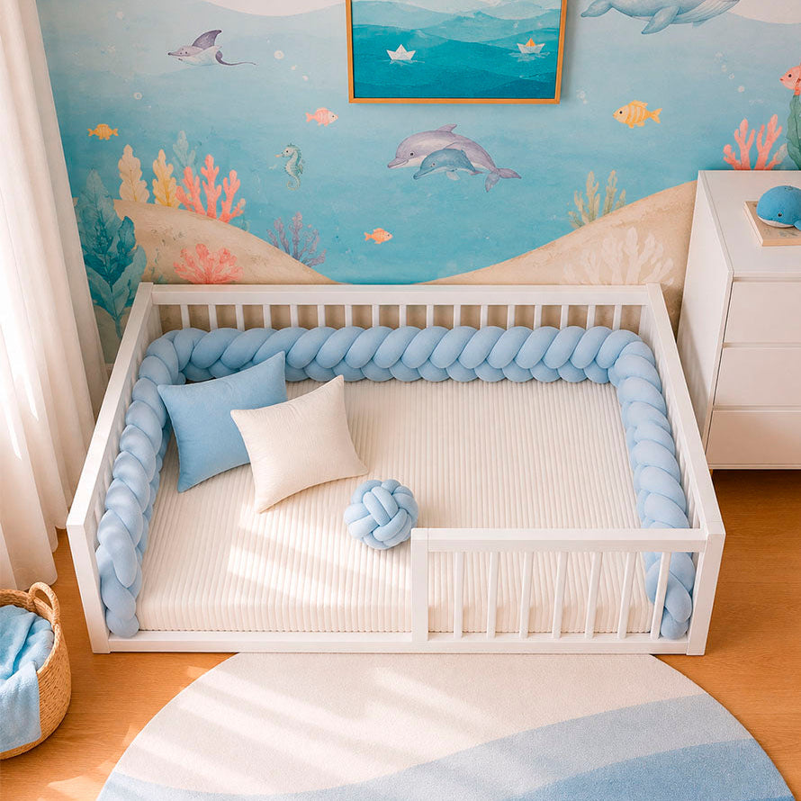 TRANÇA 4M PARA CAMA - AZUL CLARO