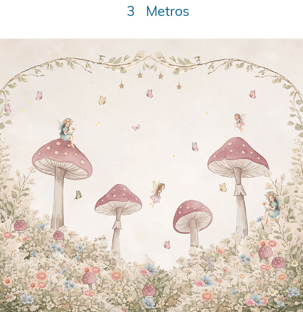 PAPEL DE PAREDE INFANTIL BOSQUE DAS FADAS - MURAL
