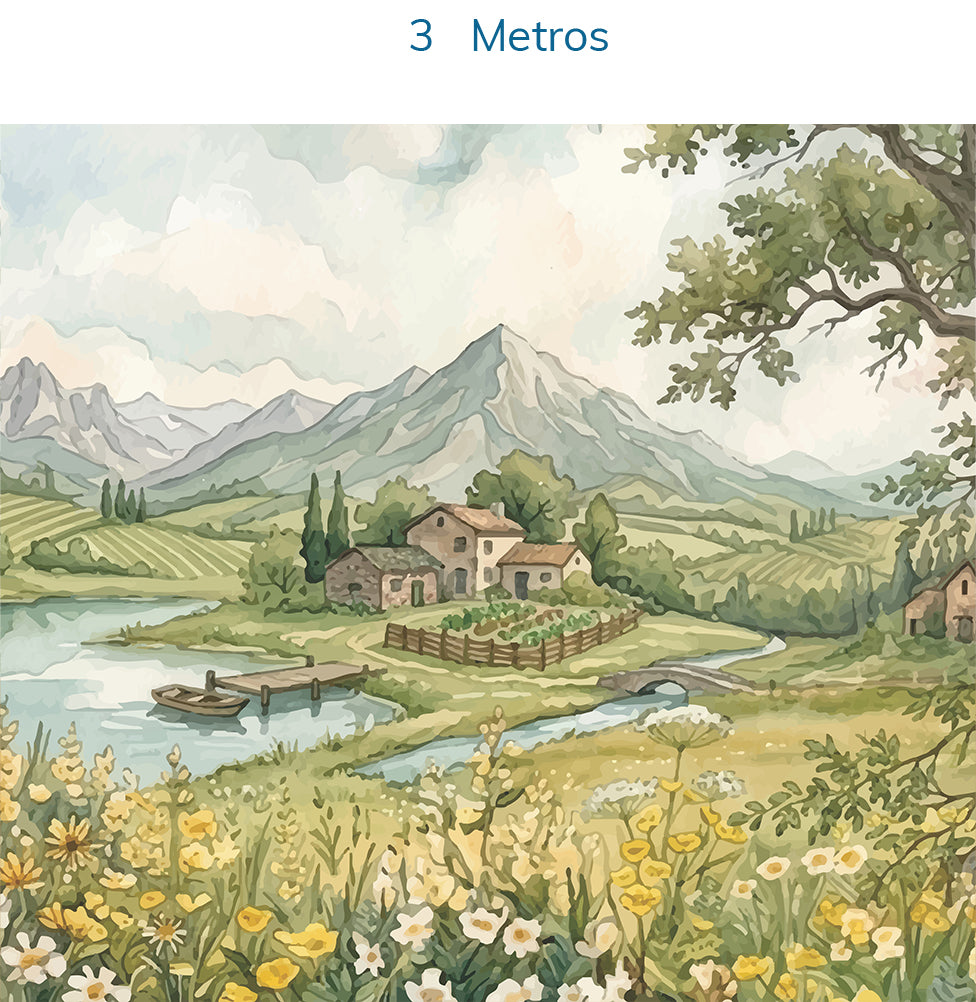 PAPEL DE PAREDE INFANTIL PRIMAVERA NO LAGO - MURAL