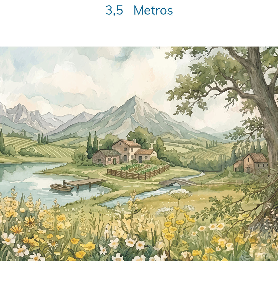 PAPEL DE PAREDE INFANTIL PRIMAVERA NO LAGO - MURAL