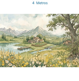 PAPEL DE PAREDE INFANTIL PRIMAVERA NO LAGO - MURAL