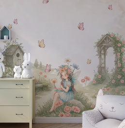 PAPEL DE PAREDE INFANTIL REFÚGIO DAS FADAS - MURAL
