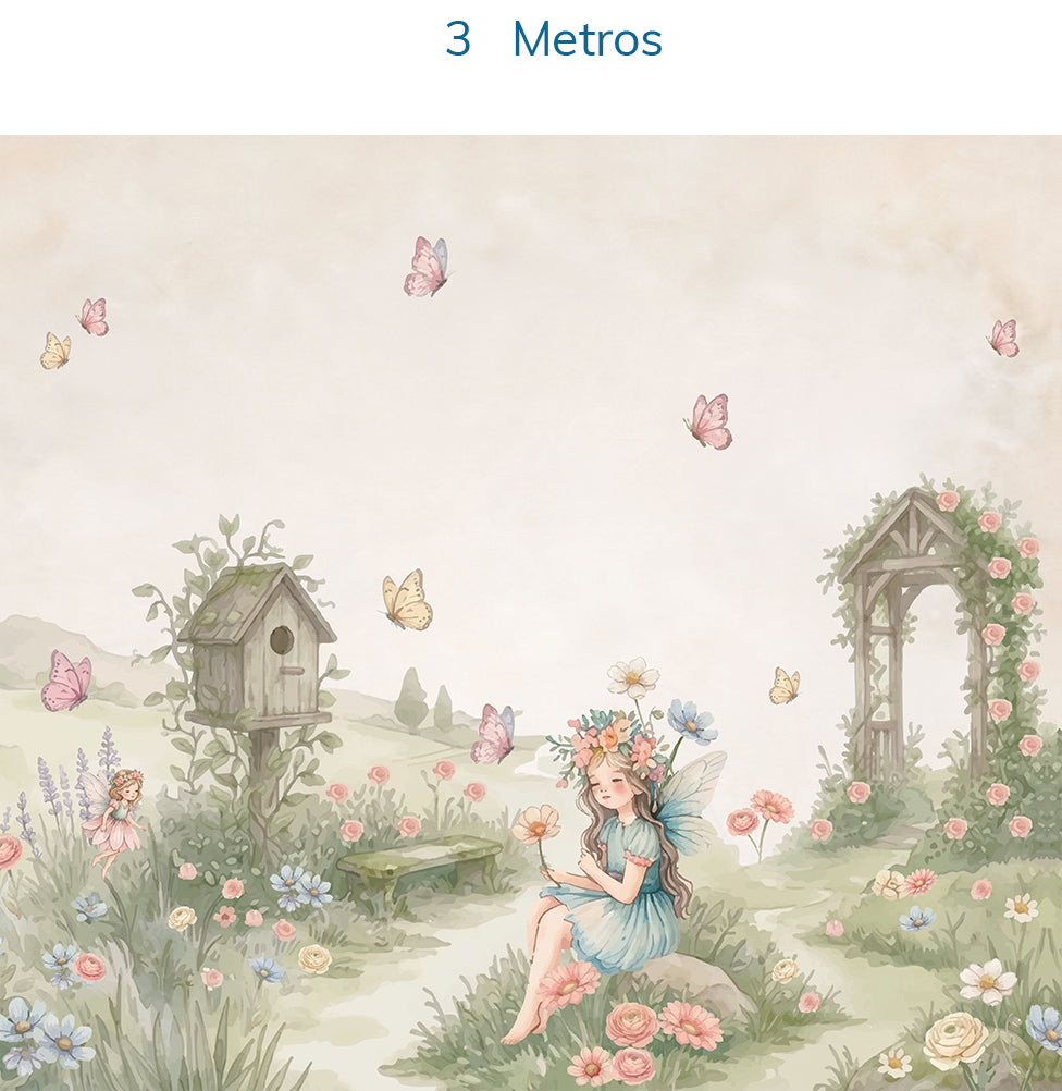 PAPEL DE PAREDE INFANTIL REFÚGIO DAS FADAS - MURAL