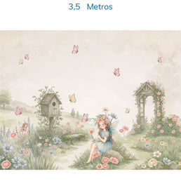 PAPEL DE PAREDE INFANTIL REFÚGIO DAS FADAS - MURAL