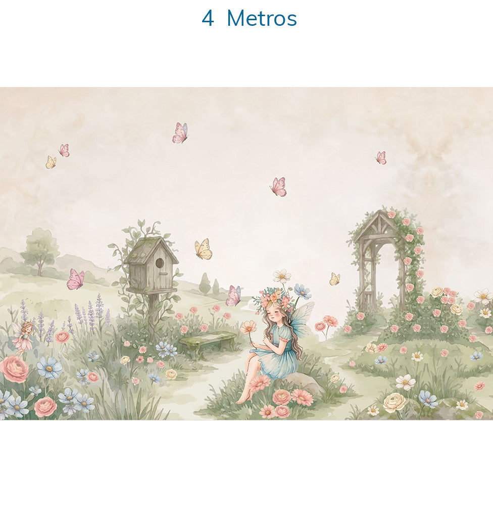 PAPEL DE PAREDE INFANTIL REFÚGIO DAS FADAS - MURAL