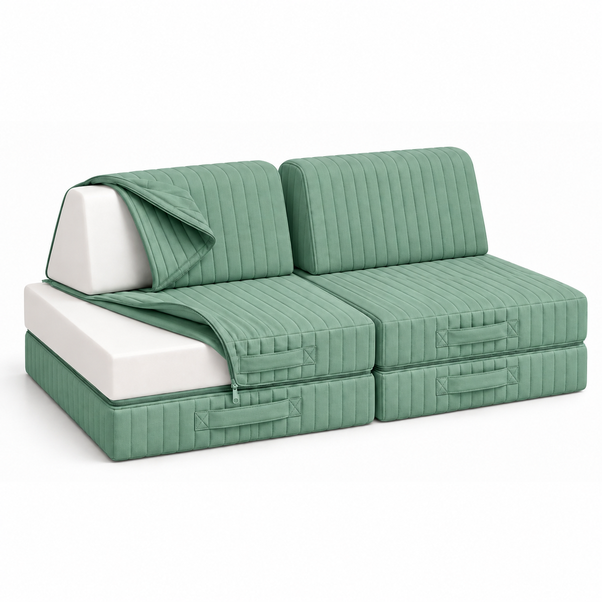 COMBO CAPA AVULSA SOFÁ - VERDE SECO