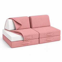 Capa Avulsa Sofá Infantil Play - ROSA CHÁ