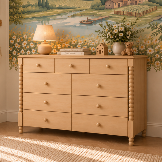 COMODA RITMO 7 GAVETAS 130CM - CARVALHO