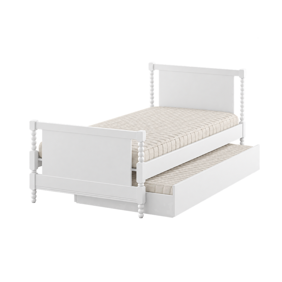 CAMA SOLTEIRO RITMO CABECEIRA ALTA - BRANCO
