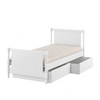 CAMA SOLTEIRO RITMO CABECEIRA ALTA - BRANCO