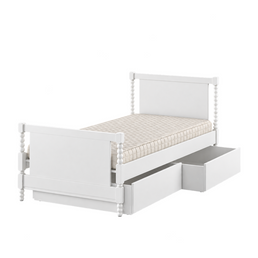 CAMA SOLTEIRO RITMO CABECEIRA ALTA - BRANCO